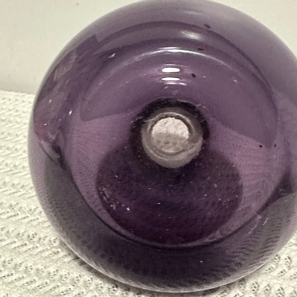 Krosno Poland Purple Glass Vase - Picture 4 of 5